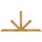 Ekena Millwork Saratoga Rough Sawn Timber Gable Bracket, Western Red Cedar, 72"W x 36"H x 4"D x 4"F, 12/12 Pitch GBW072X36X0404SAR00RWR - alternate 1